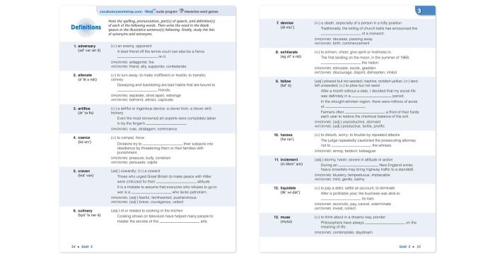 Vocabulary workshop unit 1 level e