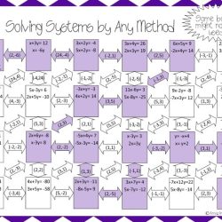 Systems word problems maze answer key