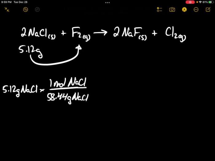 How much fluorine in grams did the second sample produce