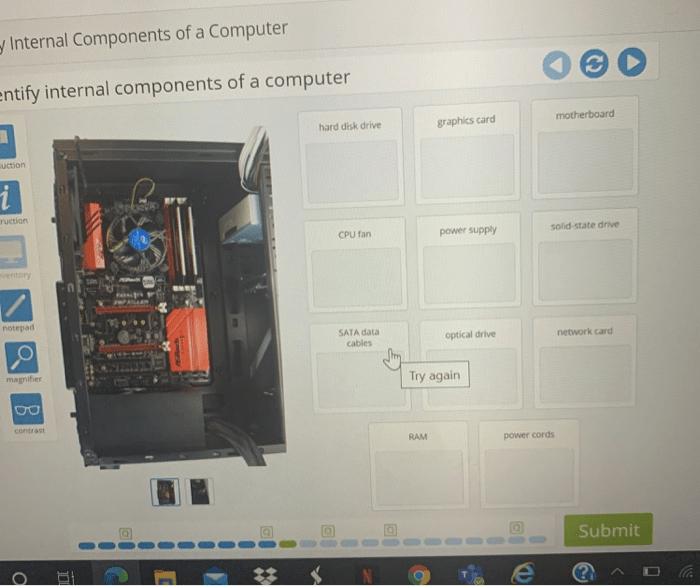 Advanced hardware lab 1-1: identify internal parts of a computer